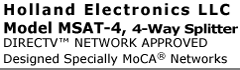 Title Holland Electronics MSAT-4 MoCA Splitter