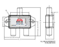 mechanical drawing ASKACOMM SCS-2A Diplexer