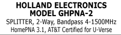 Title Holland Electronics GHPNA-2 Splitter